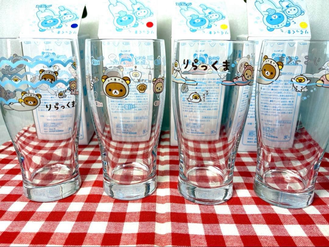 激レア　2016年　平成レトロ　リラックマ　ラッコ　グラスセット　4つ　新品