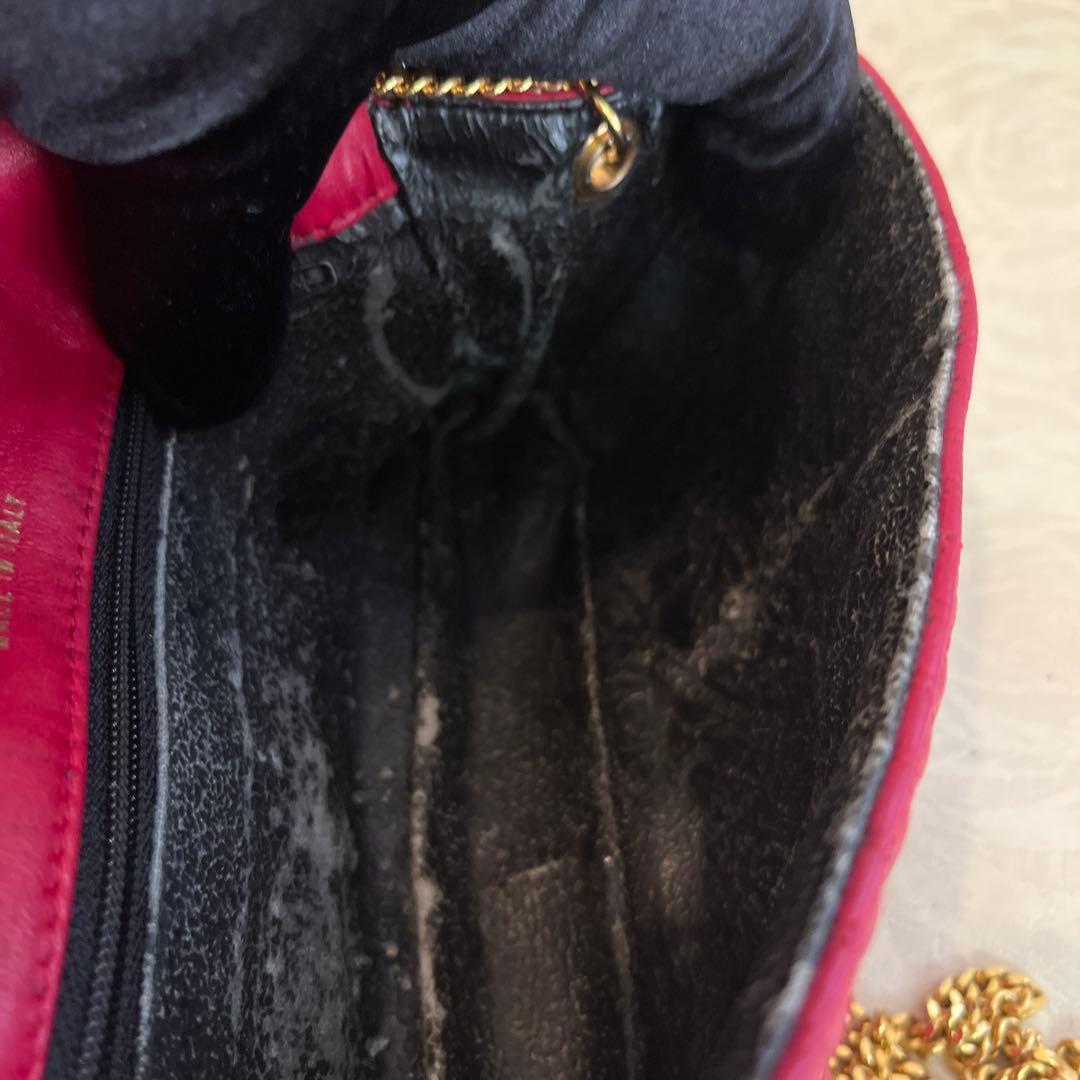 BALLY バリー ヴィンテージ キルティングショルダーバッグ ゴールドチェーン