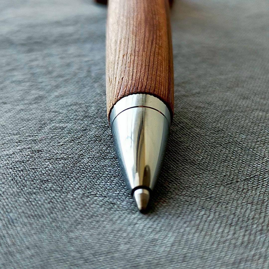 伊勢神宮　御山杉　ハンドメイド　木軸ボールペン　G2　天然木　シルバー