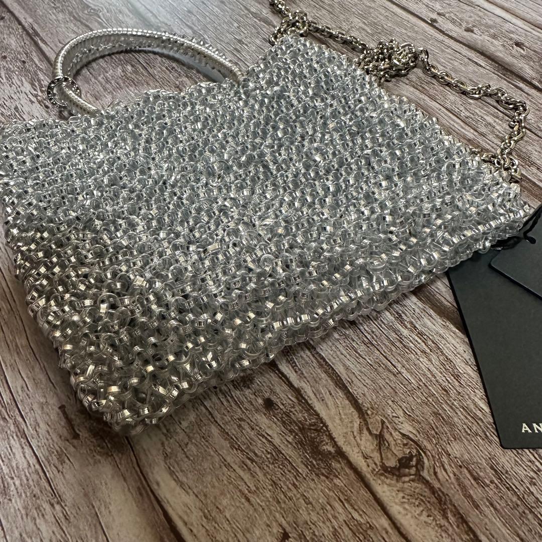 ANTEPRIMA シルバー ビーズ ショルダーバッグ