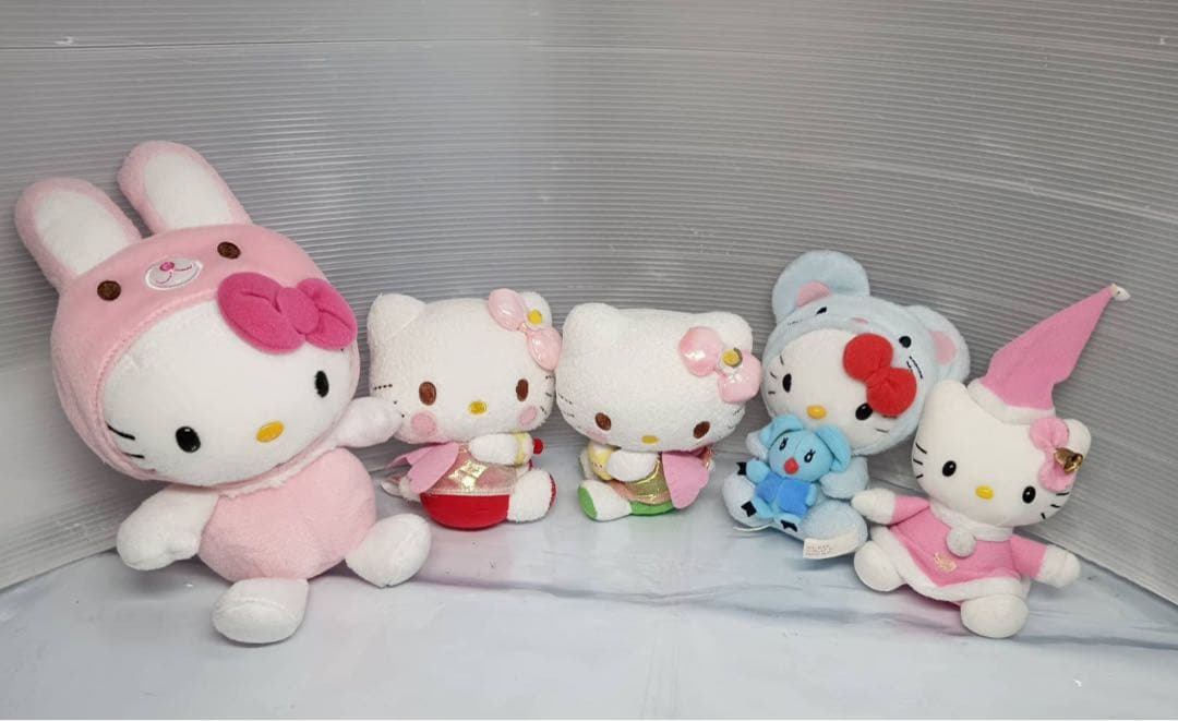 レア　ハローキティ　ぬいぐるみ　マスコット　5点　人形　キティーちゃん