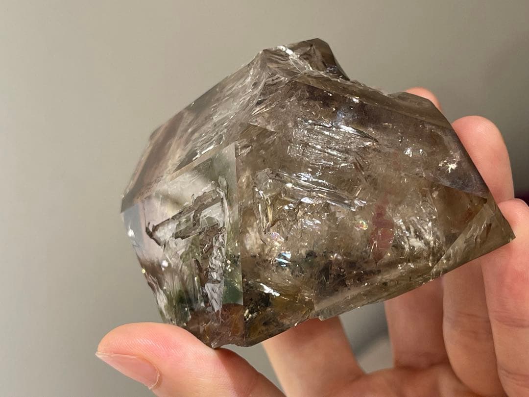 【博物館級】巨大　ハーキマーダイヤモンド 二連晶　鉱物　鉱物標本　天然石　原石