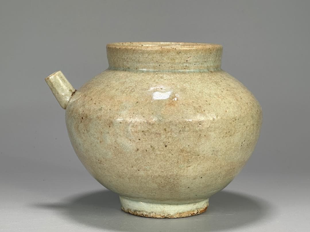 韓国美術　李朝時代　青白磁　白磁　青磁　壺　古物保証　時代物　朝鮮古美術