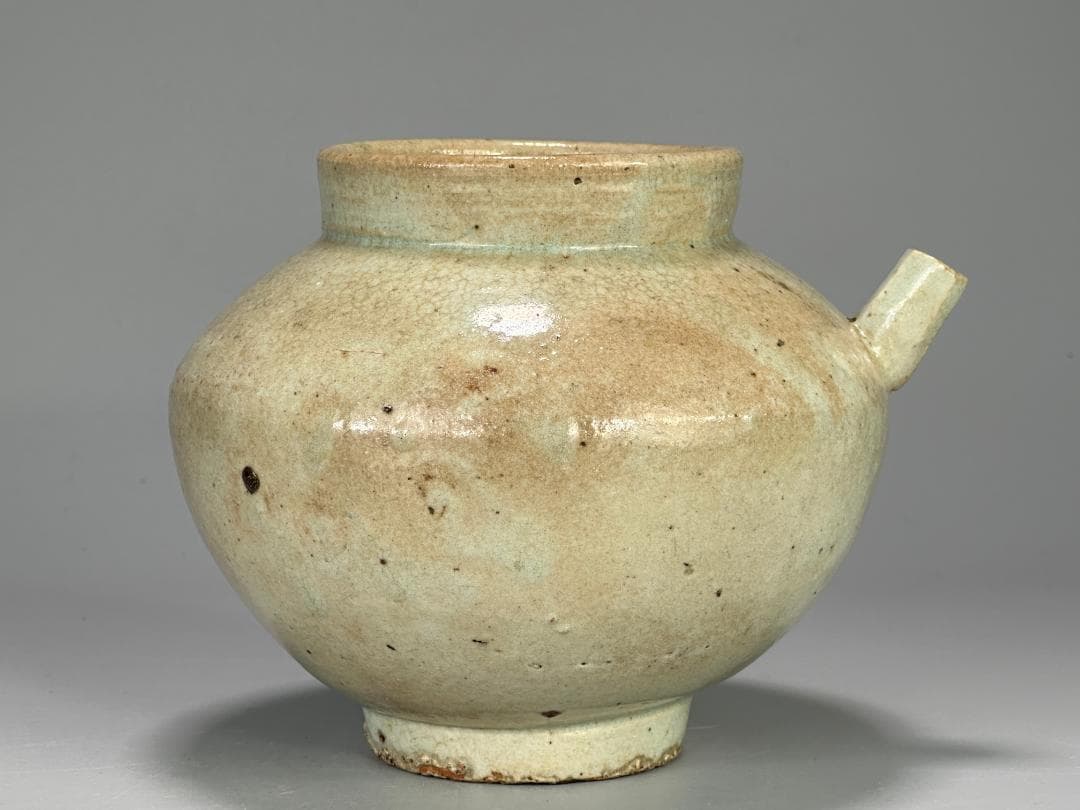 韓国美術　李朝時代　青白磁　白磁　青磁　壺　古物保証　時代物　朝鮮古美術