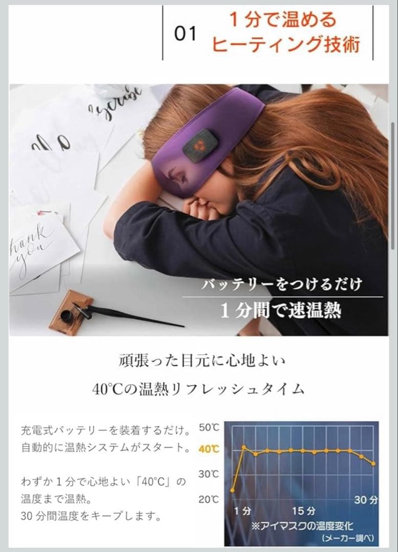 Dreamlight HEAT コードレスアイマスク