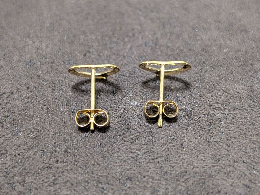 K18 オープンハートピアス