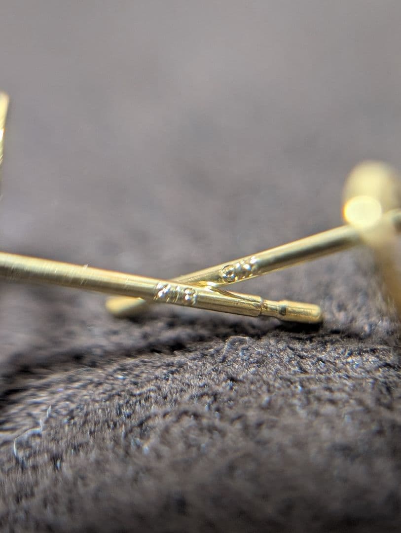 K18 オープンハートピアス