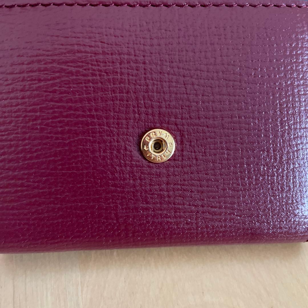 美品 ANYA HINDMARCH 3つ折り財布 ミニ財布 レザー ワインレッド