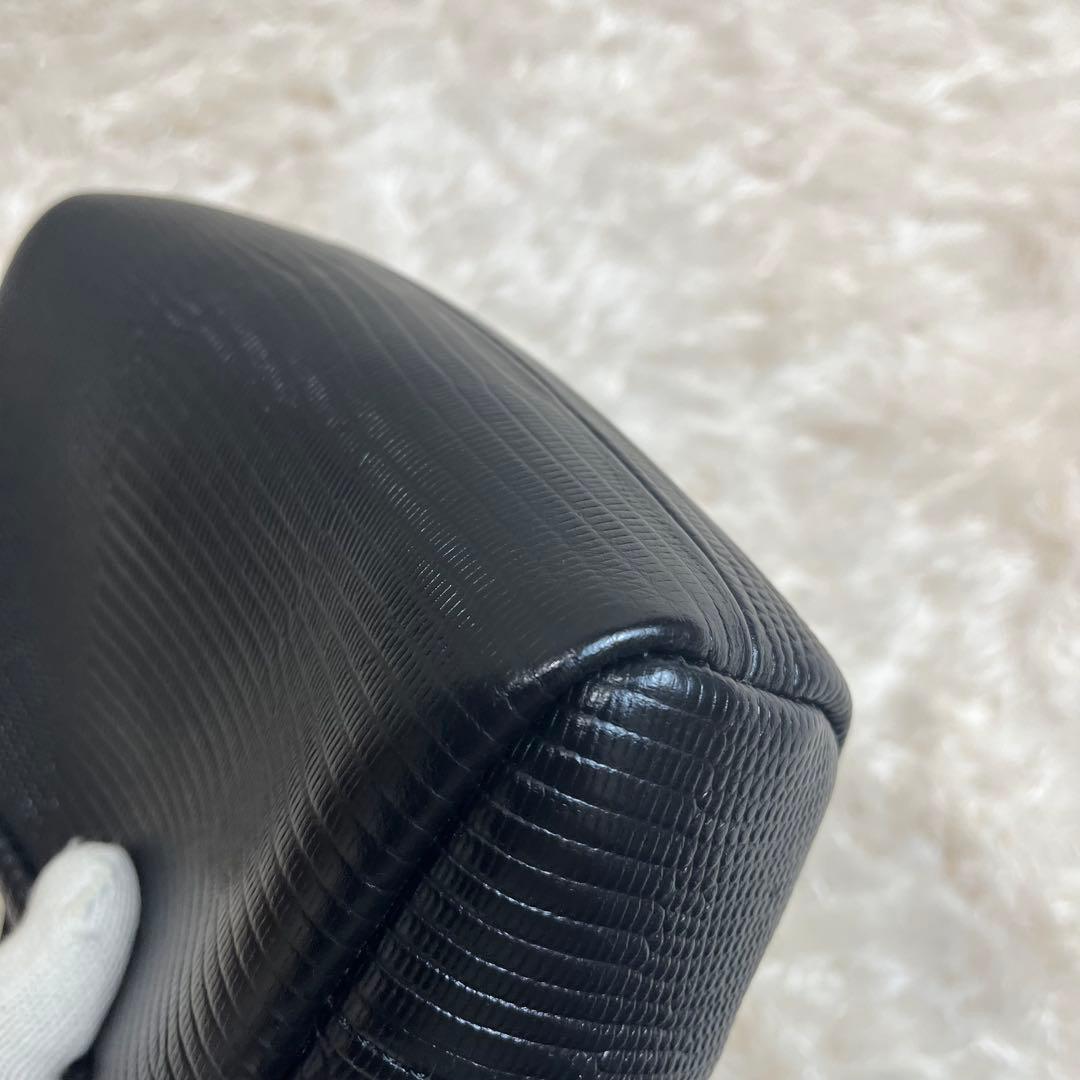 【美品】トフアンドロードストーン　ショルダーバッグ　リザード　型押し　黒