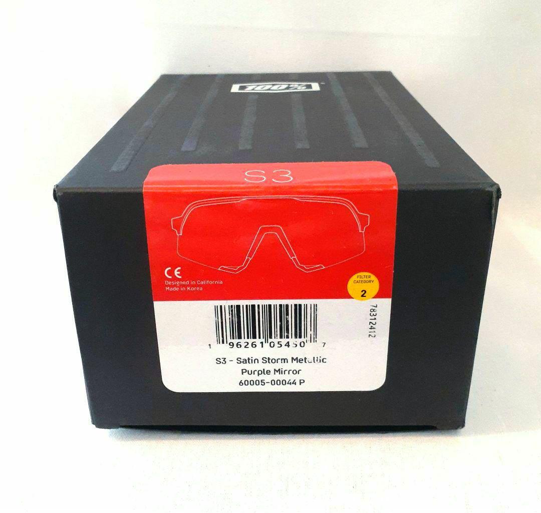 新モデル 100% S3 サテンストーム パープル ワンハンドレッド サングラス