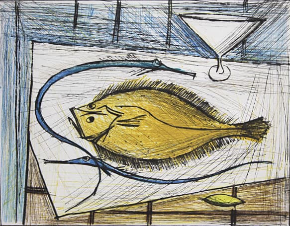 ビュッフェ 【舌平目】 エッチング