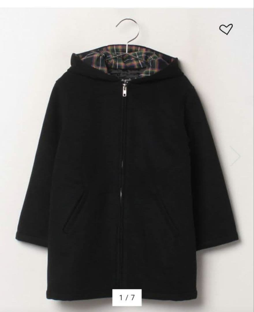 極美品　アニエスベーアンファン　Agnes b ジップアップコート　12ans