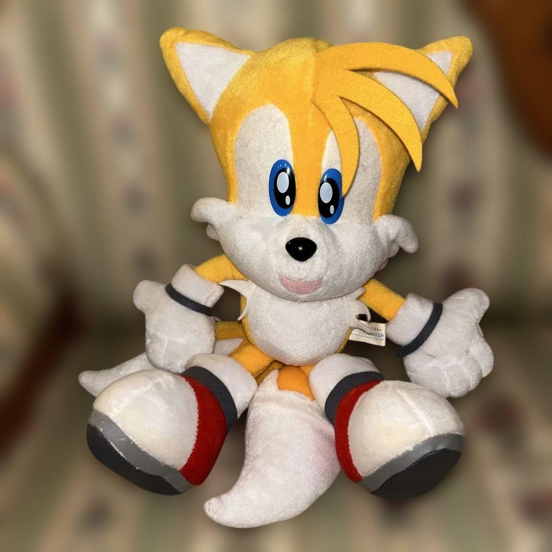 N*す様 ソニックアドベンチャー　スーパージャンボぬいぐるみ　ソニック　テイルス