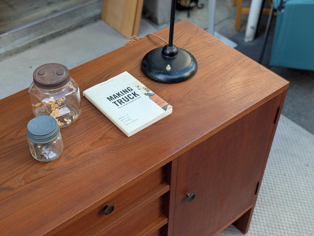 ジャパンヴィンテージ☆サイドボード／チーク材無垢／北欧家具／ミッドセンチュリー