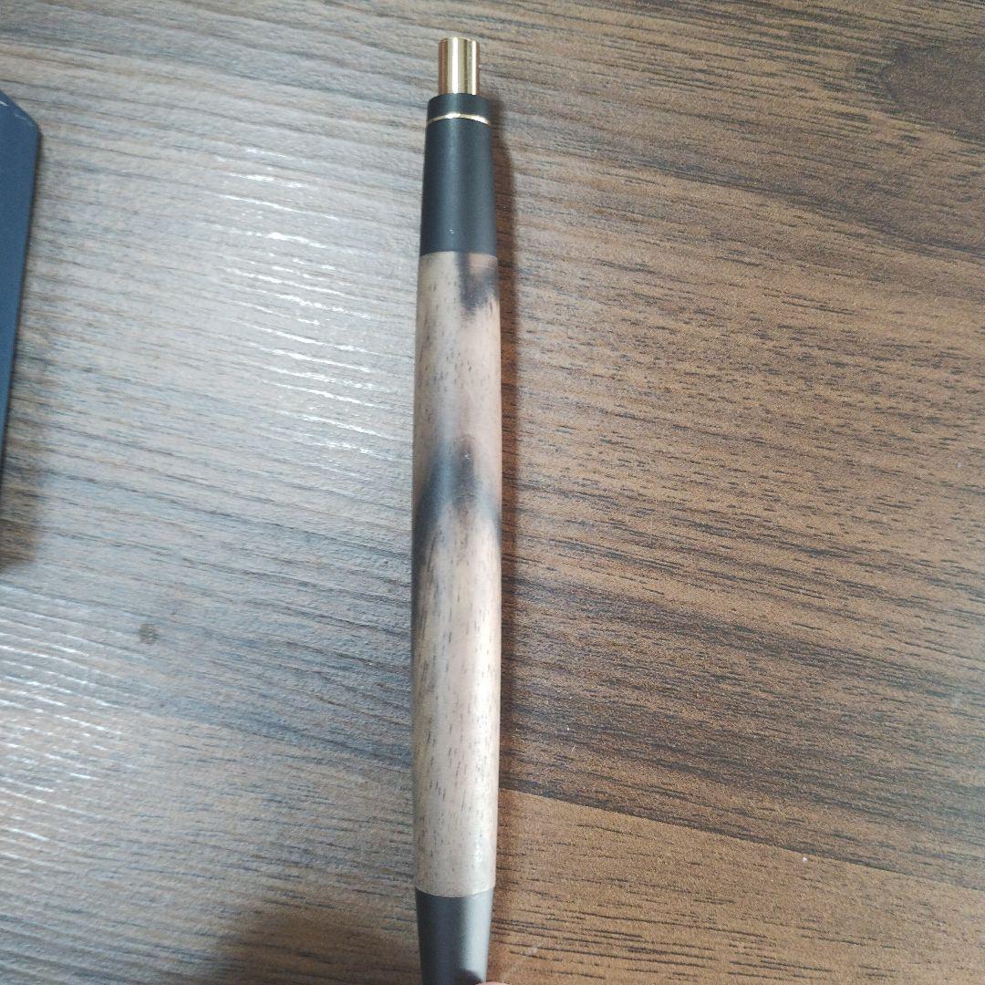 注意事項⚠️あり！！！ 野原工芸 黒柿シャーペン新型 ゴールド金具 おまけ付き