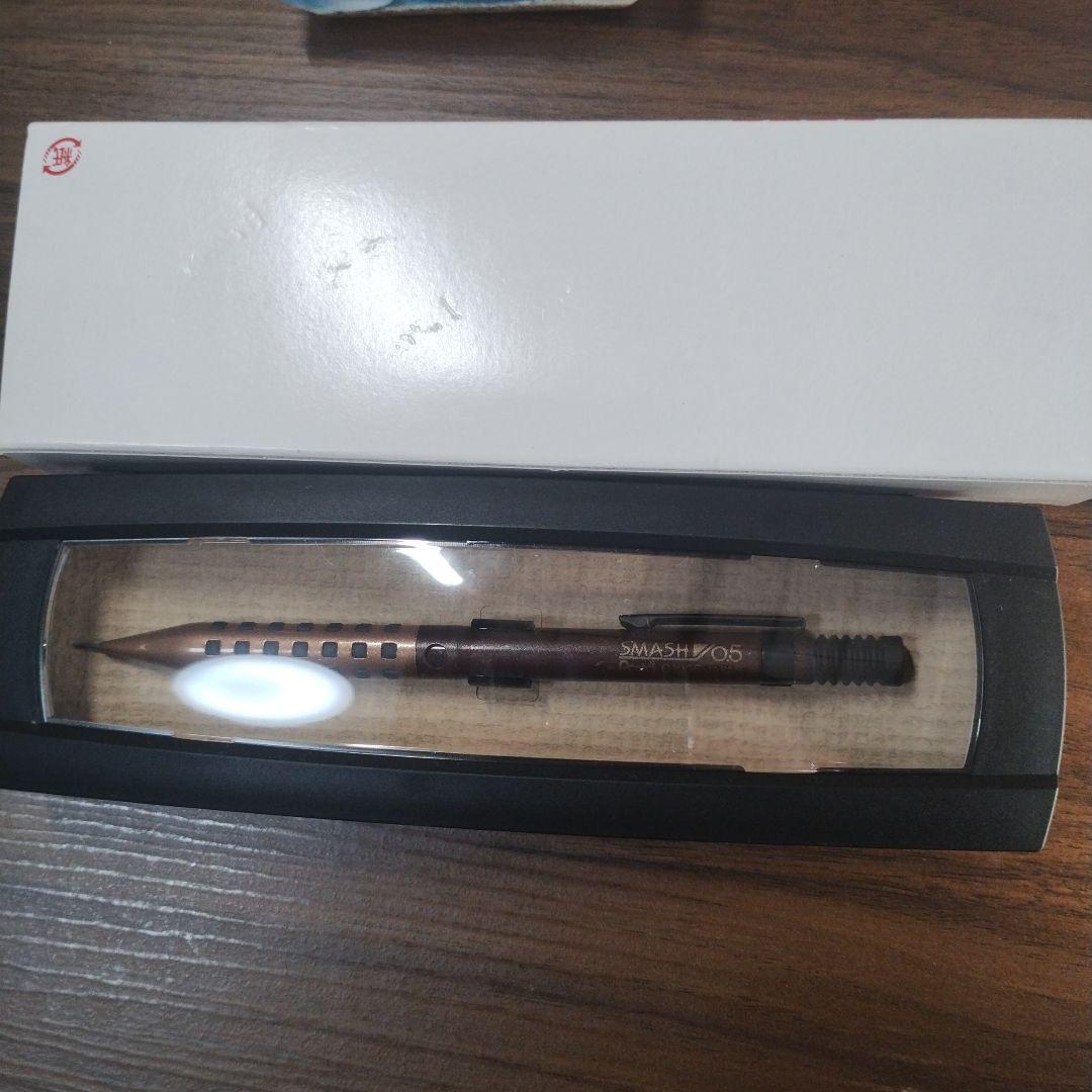 注意事項⚠️あり！！！ 野原工芸 黒柿シャーペン新型 ゴールド金具 おまけ付き