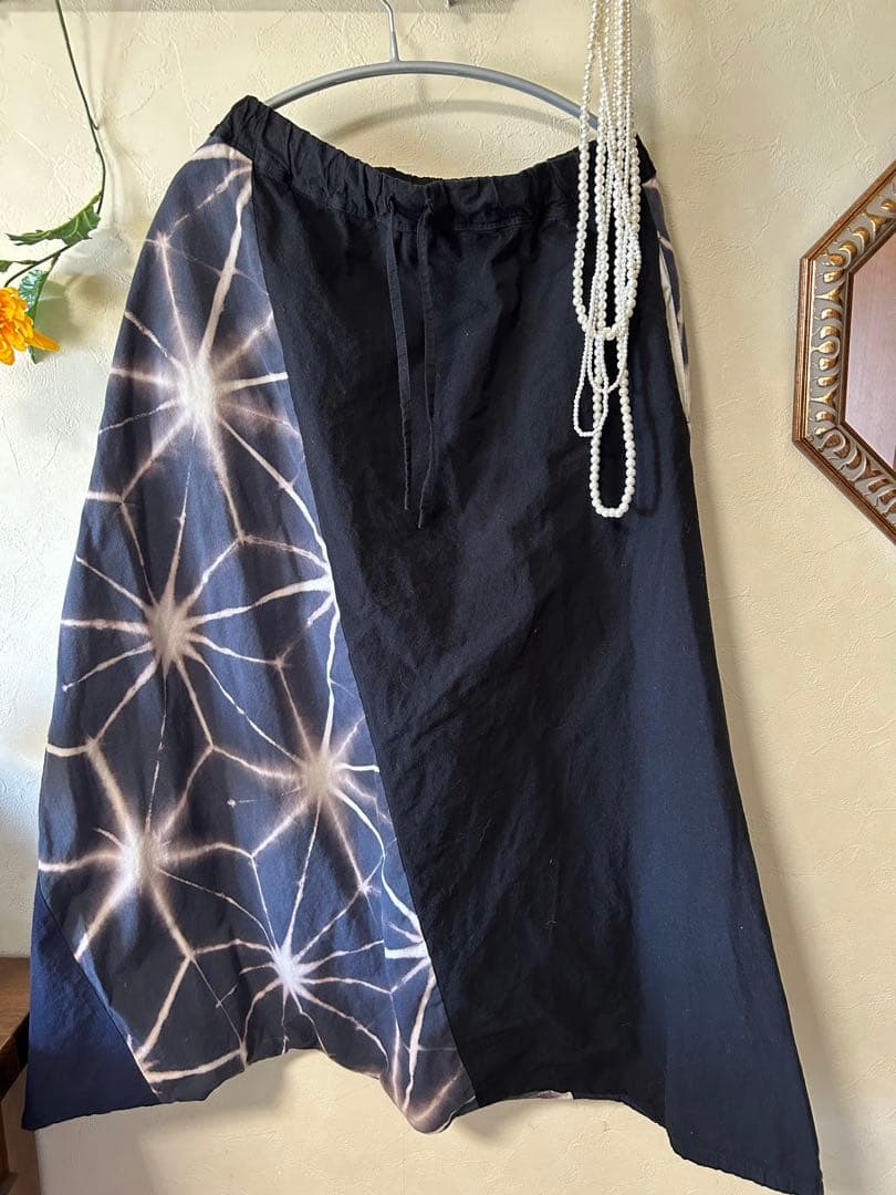 ソウソウ　SOU・ SOU たばた絞り 伊勢木綿 麻混 富士/雪花 麻の葉