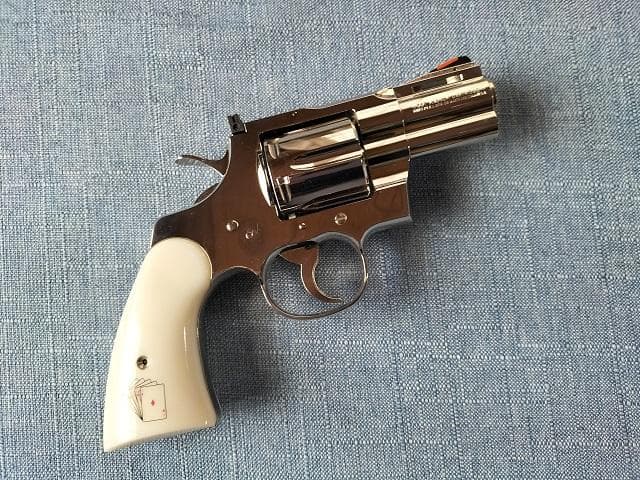 タナカコルトパイソン Rモデル2.5inスネークアイズニッケルフィニッシュ