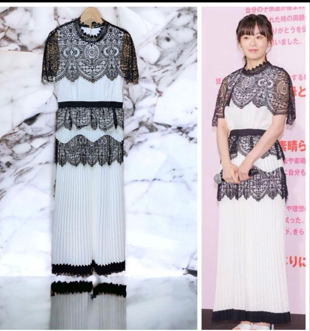 美品 セルフポートレイト Lace Pattern Midi Dress