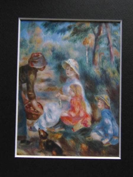 ルノワール 、【リンゴ売り】、希少画集画、新品高級額・額装付、状態良好