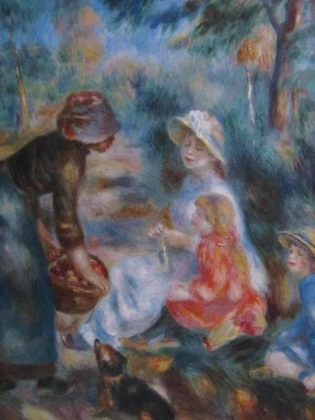 ルノワール 、【リンゴ売り】、希少画集画、新品高級額・額装付、状態良好