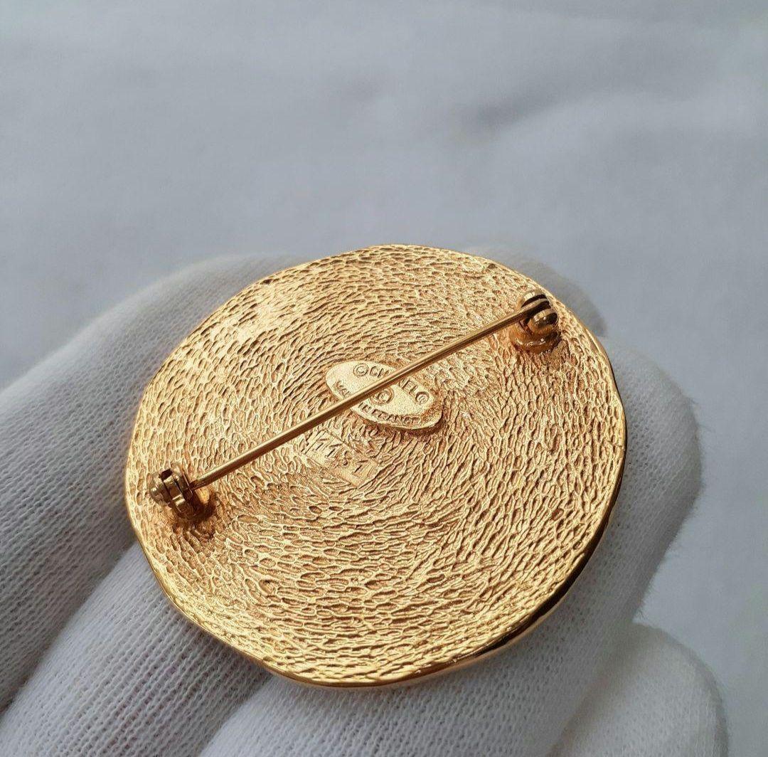 ⭐CHANEL⭐　シャネル　ココマーク　カンボン　ラウンド　ブローチ　ゴールド