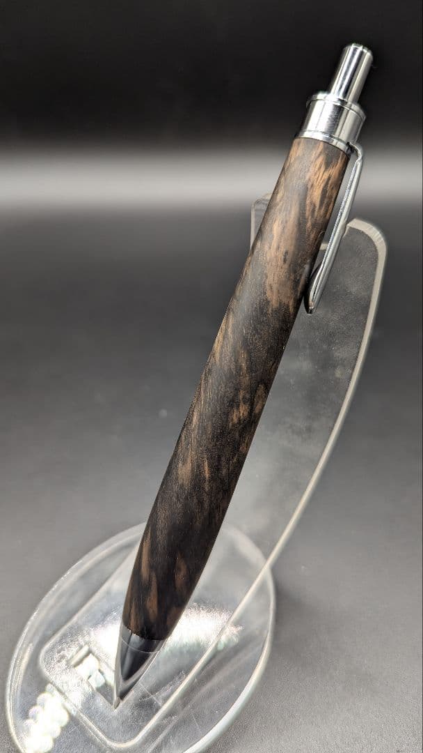 210ペン工房翌檜　極上　黒柿　孔雀杢　木軸シャーペン　木軸ボールペン　銘木