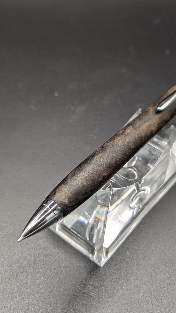 210ペン工房翌檜　極上　黒柿　孔雀杢　木軸シャーペン　木軸ボールペン　銘木