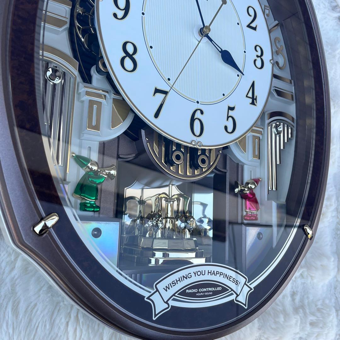 【美品】RHYTHMスモールワールドアルディ 4MN545RH からくり時計