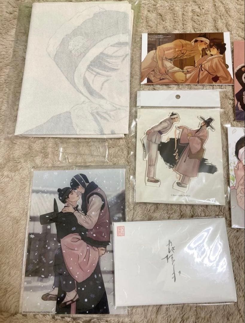 韓国BL 夜画帳 ファブリックポスター＆ポストカード＆アクリルスタンド セット