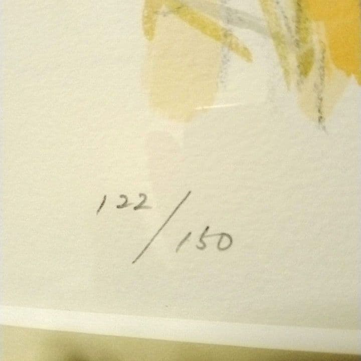 斉藤三郎 リトグラフ 「マリア・テレサ」額装品 サイン入り 版画 美少女画