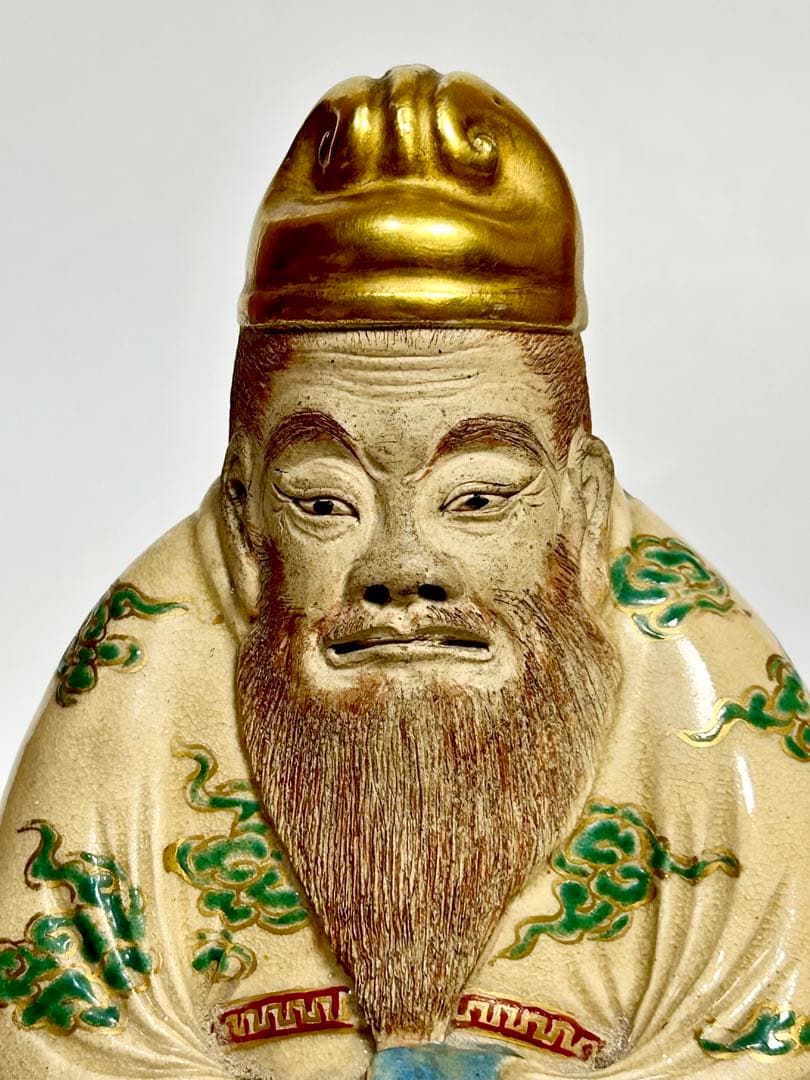 雲林院 寶山 泰平寶山 関羽像 関帝像 明治6年 Bowesコレクション 京焼