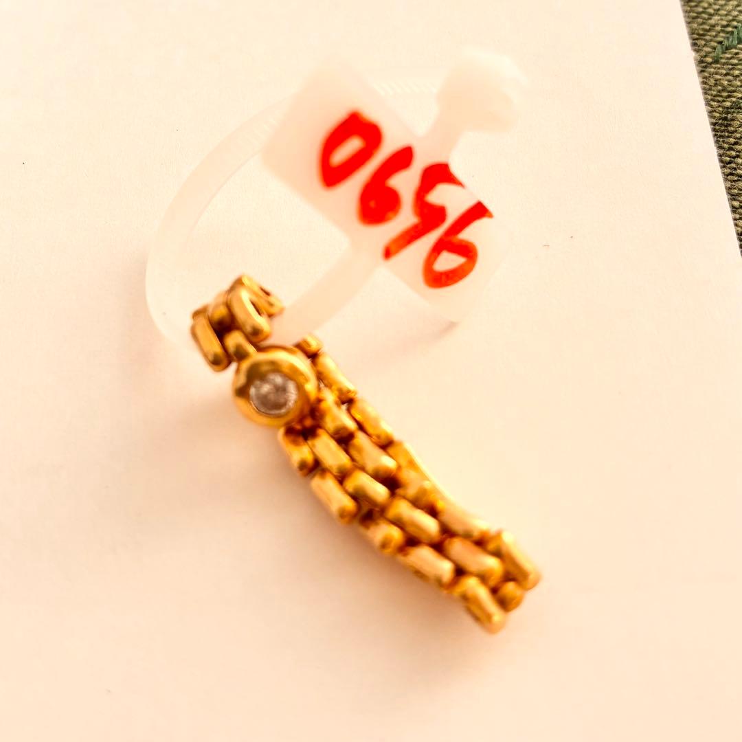 【金相場高騰中】スタージュエリー 0.17ctダイヤ付 Ｋ18チェーンリング６g