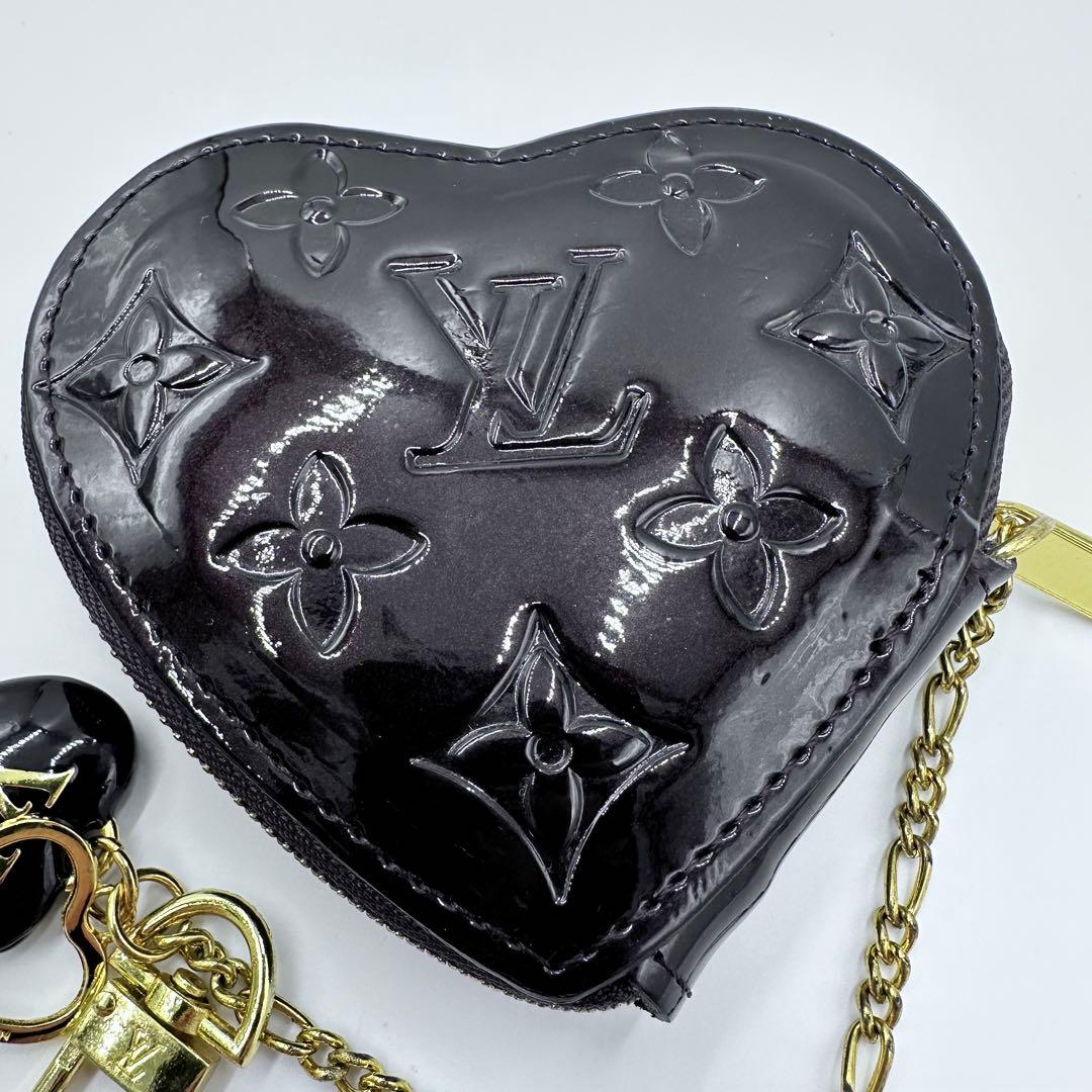 ルイヴィトン ヴェルニ ハート ポルトモネクール 小銭入れ ケース 茶