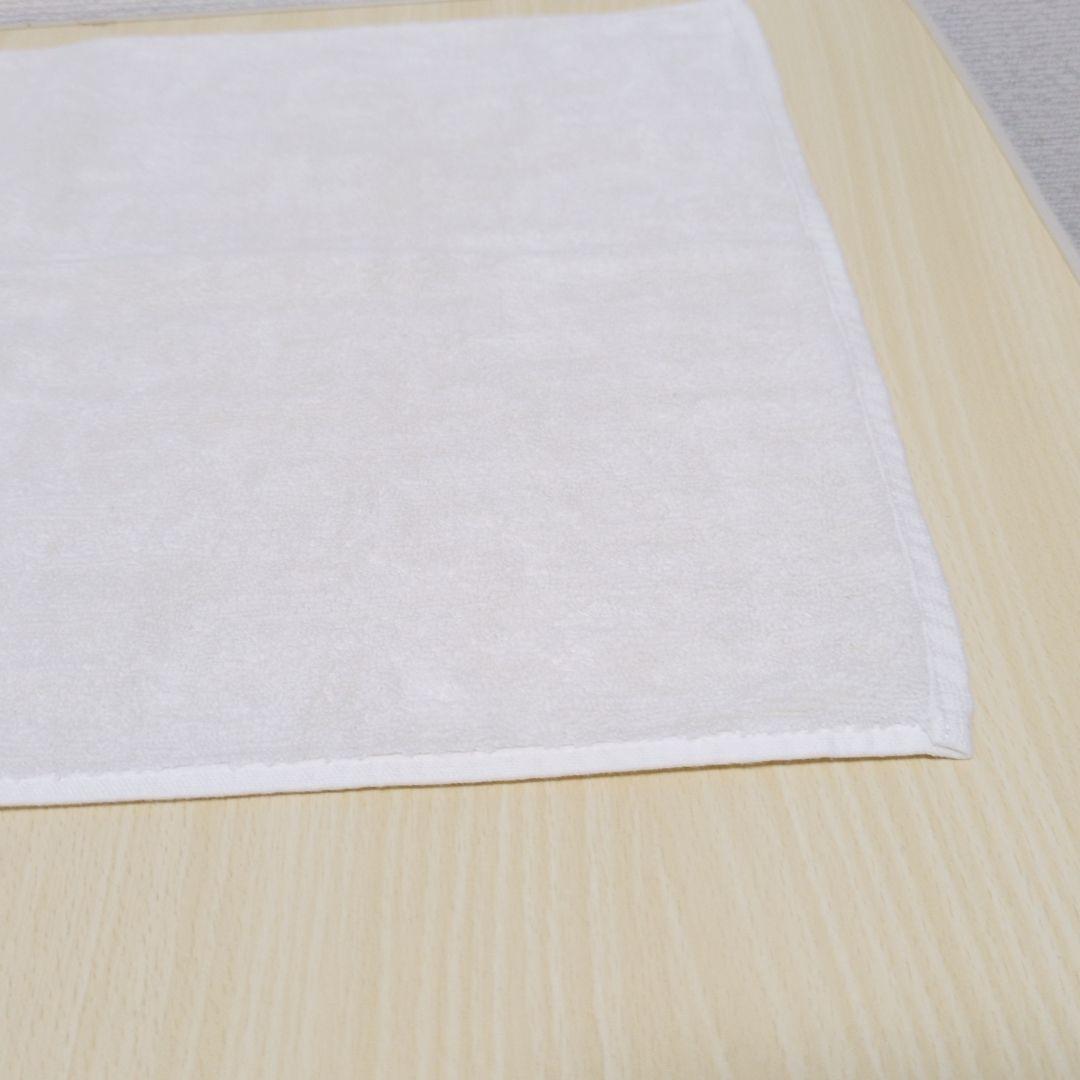 HERMES 美品 大判 ハンドタオル フェイスタオル ホワイト ステアーズ