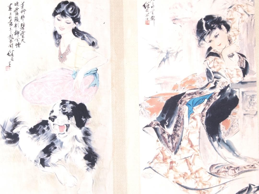 中国近代画家　刘继卣作動物図　激安骨董品AK1389A10-2