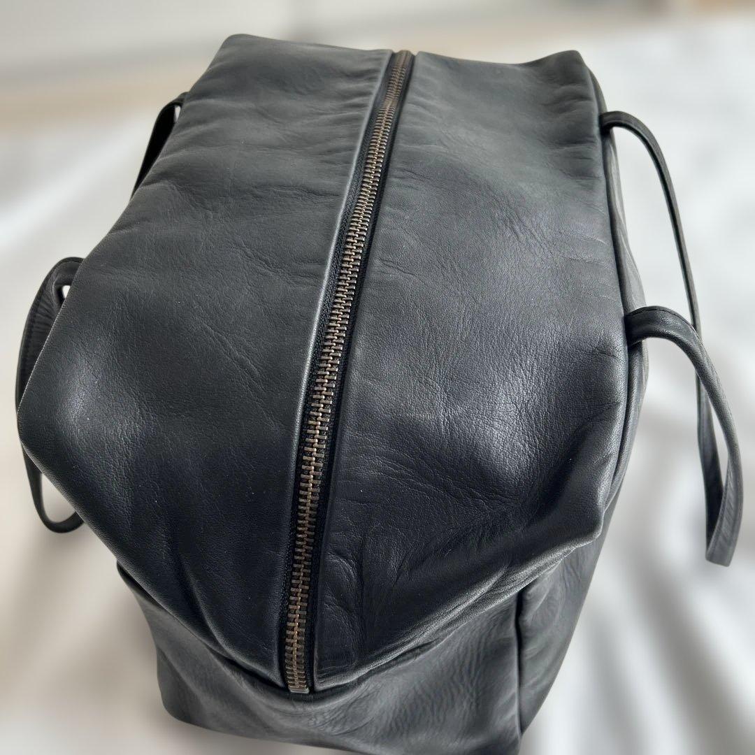 ダンサーカレバッグ　レザーショルダーバッグ　Lサイズ ブラック