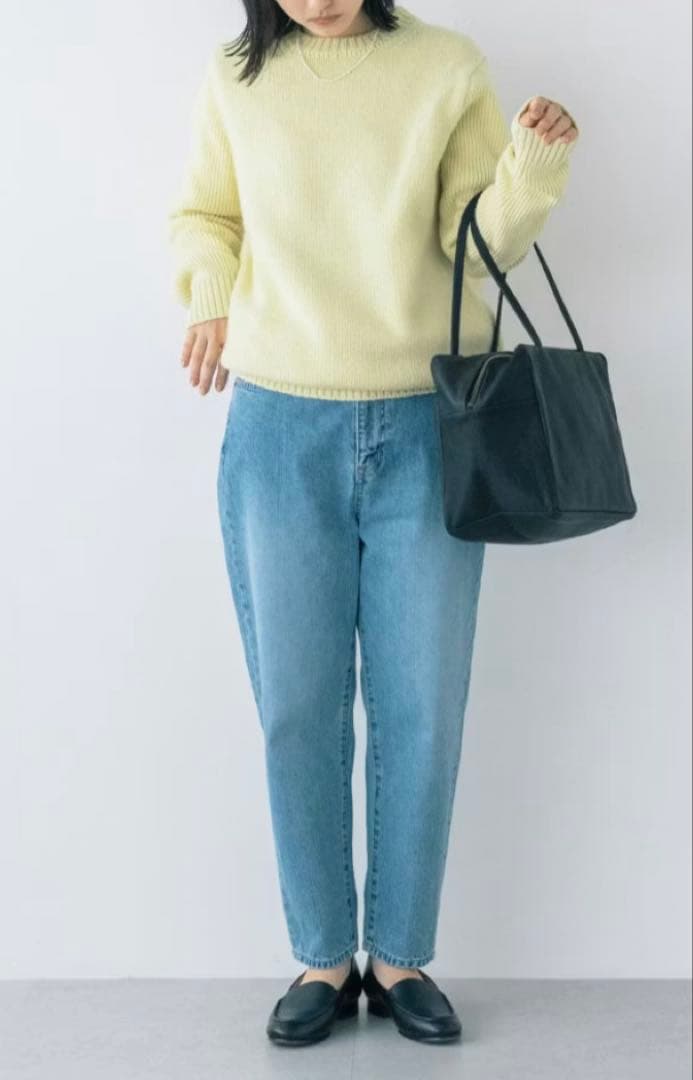 ダンサーカレバッグ　レザーショルダーバッグ　Lサイズ ブラック