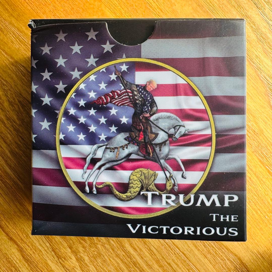 【世界限定200枚】トランプ大統領　カラー銀貨　竜退治