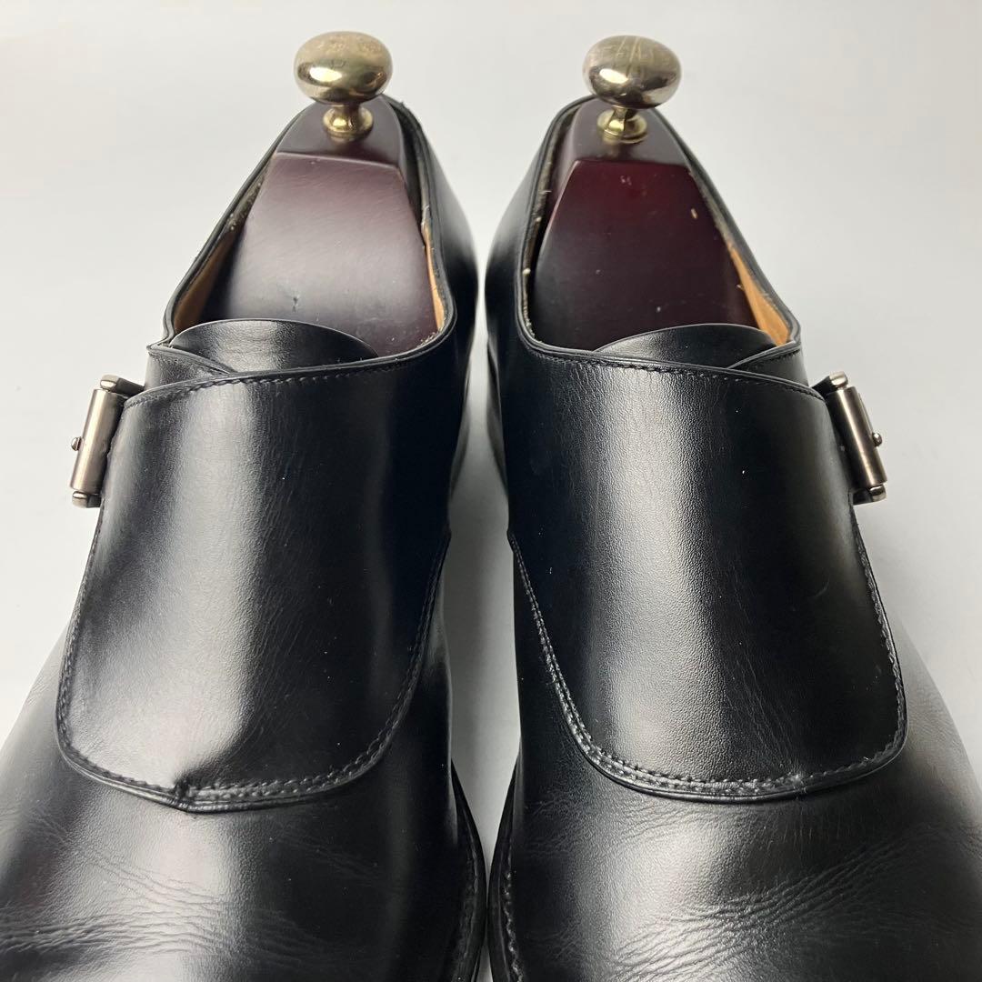 【美品】フェラガモ　最高位レーベル　トラメッザ　モンクストラップ　黒　9 2E