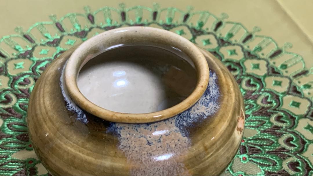 珍品　朝鮮唐津？窯変？大海茶入　棗　ナツメ　茶入　茶道具　蓋無し