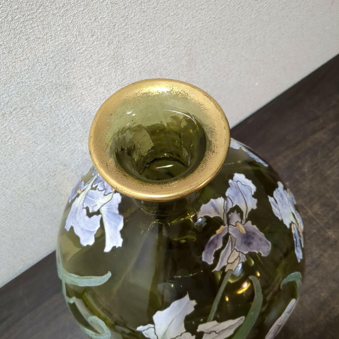 フランス製　大型花瓶 ガラス　オシャレ　花びん 花入　M1888