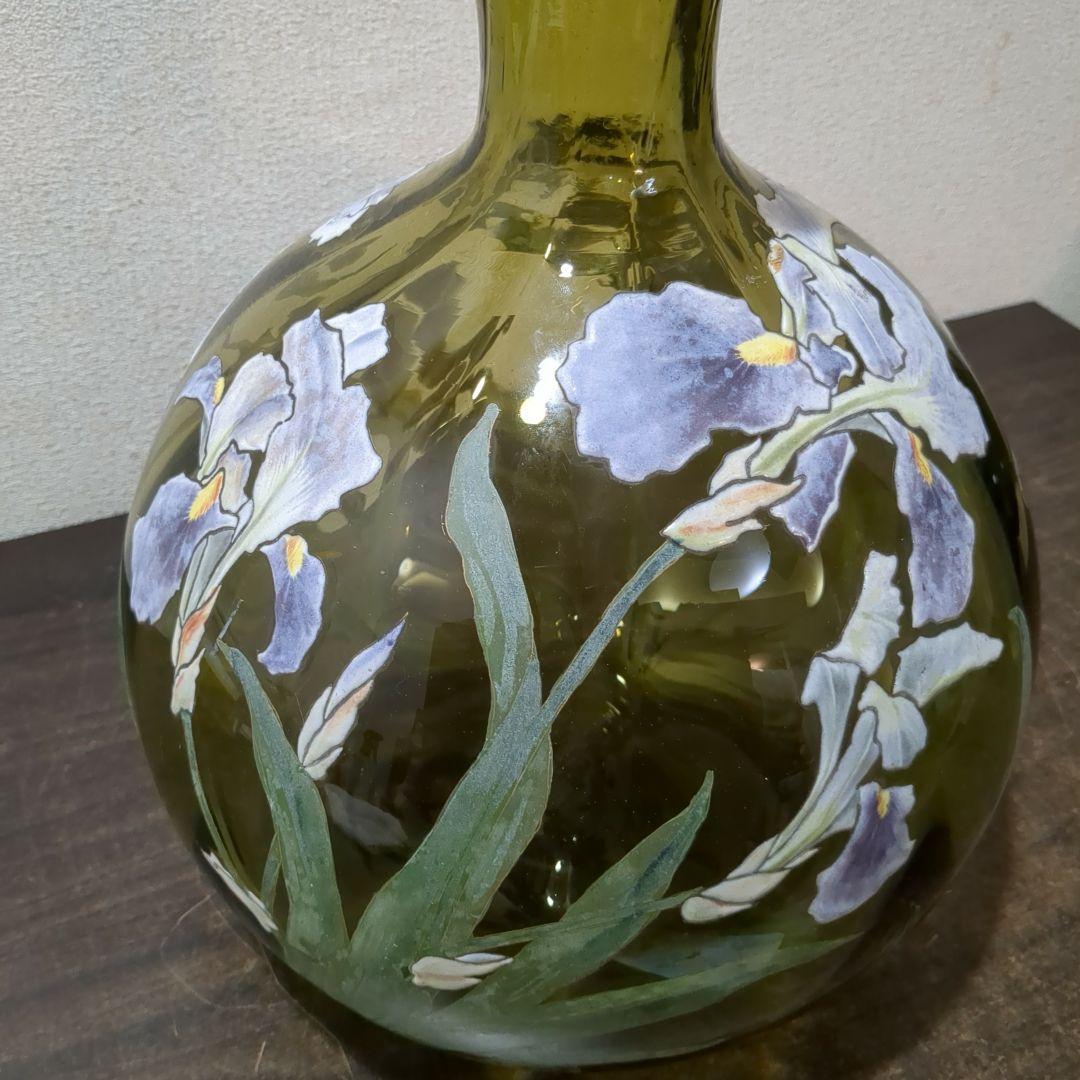 フランス製　大型花瓶 ガラス　オシャレ　花びん 花入　M1888