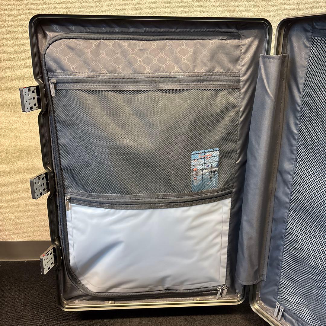 Yuweijie メタルグレー　スーツケース　大容量