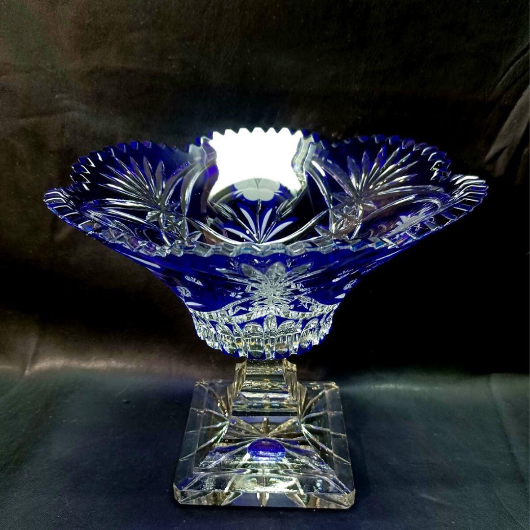 DRESDEN ドレスデン 草花模様 カット コンポート 盛り皿