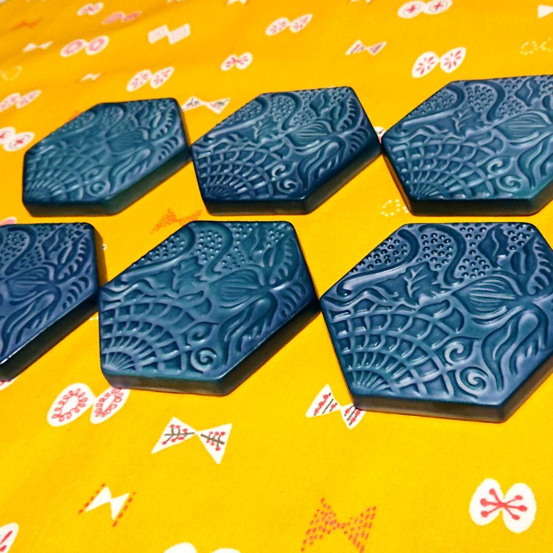 バルセロナ ガウディ デザイン タイル 6枚 タイルコースター モザイク