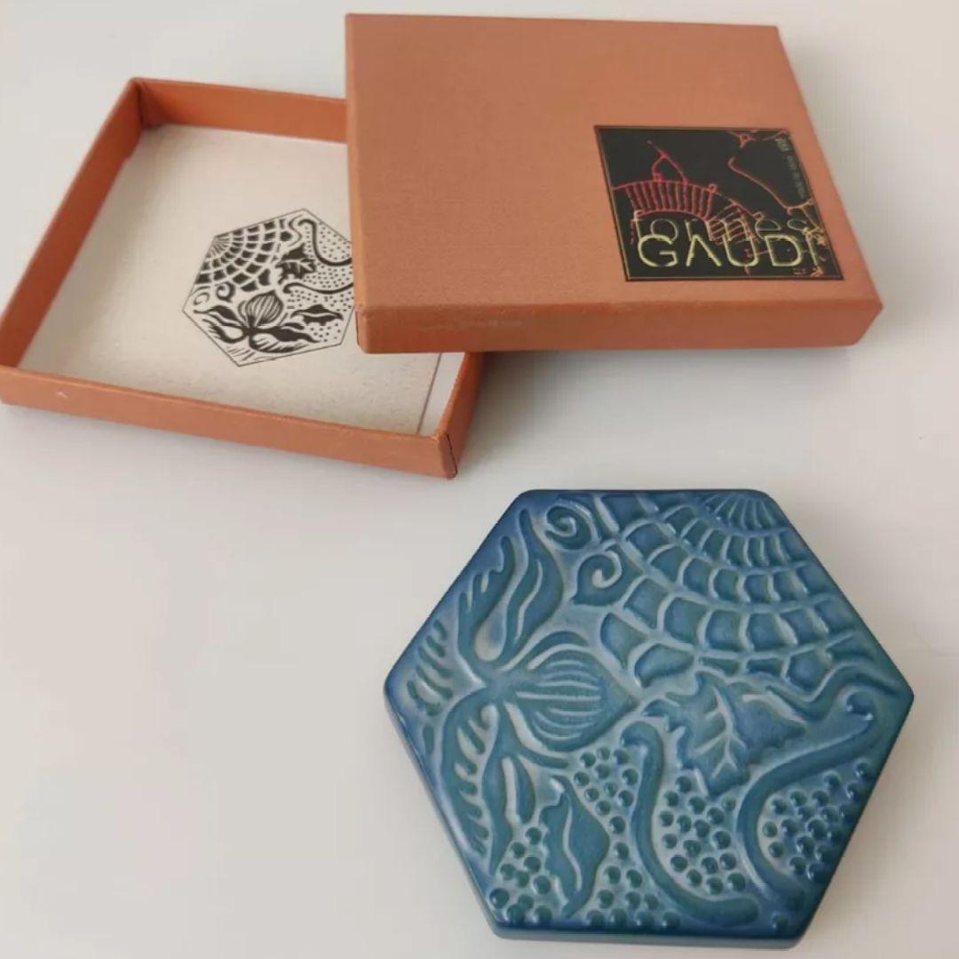 バルセロナ ガウディ デザイン タイル 6枚 タイルコースター モザイク