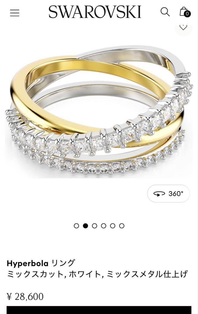 Swarovski Hyperbola リング 55 付属品あり 美品