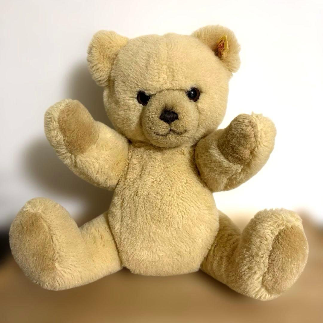 シュタイフのテディベア　28cm座高 ドイツ最高級ブランド　ジョイントやわらか♡
