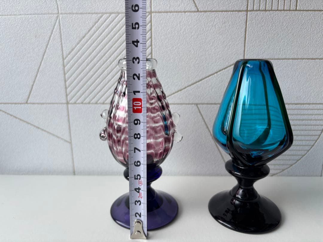 舩木倭帆　吹きガラス　作品展 一輪挿し　花瓶　2個セット